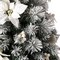 4ft/5ft Set of 2 Pre-Lit Pine Artificial Christmas Potted Porch Trees with Warm White Lights